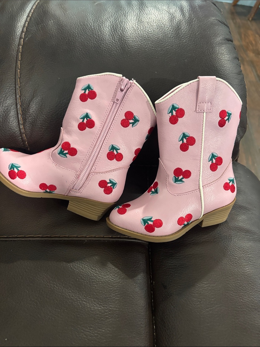 Tucker + Tate Pink Cherry Print Girls' Western Boots